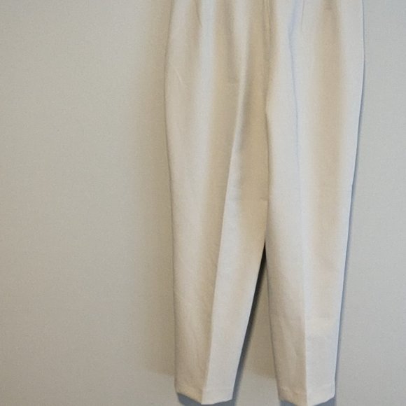 Zara High Waist Cream Pants - Picture 6 of 8